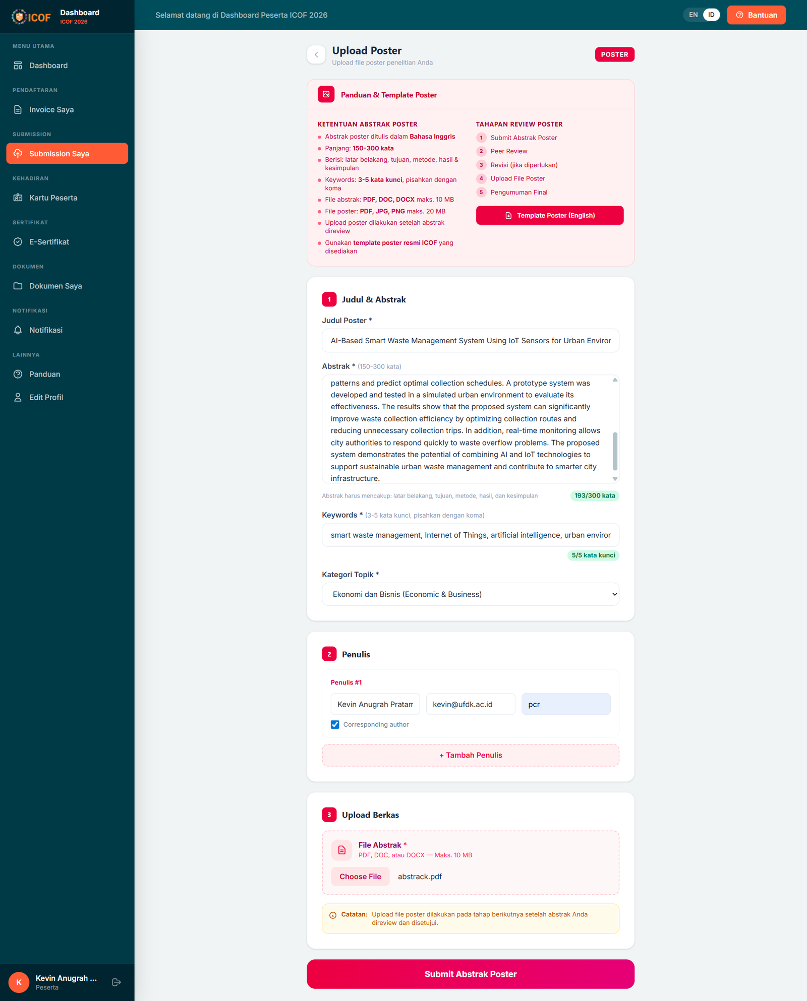 Isi Form Abstrak Poster